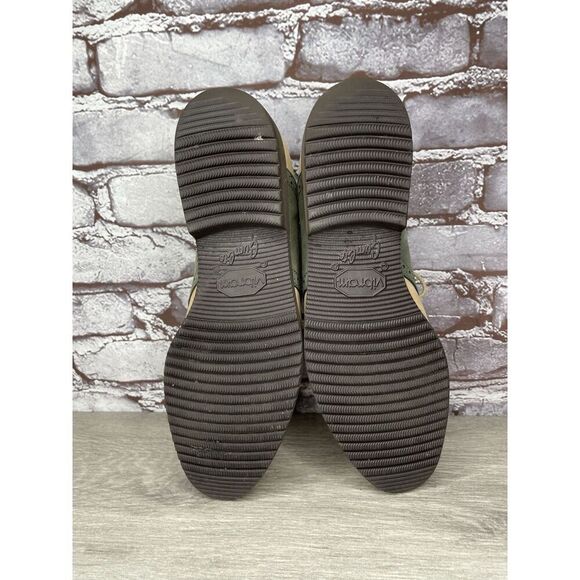 Vibram Gumlite Beige Green Leather Oxfords Brogue Shoes Men Sz 8.5M US/42EU - Picture 7 of 16